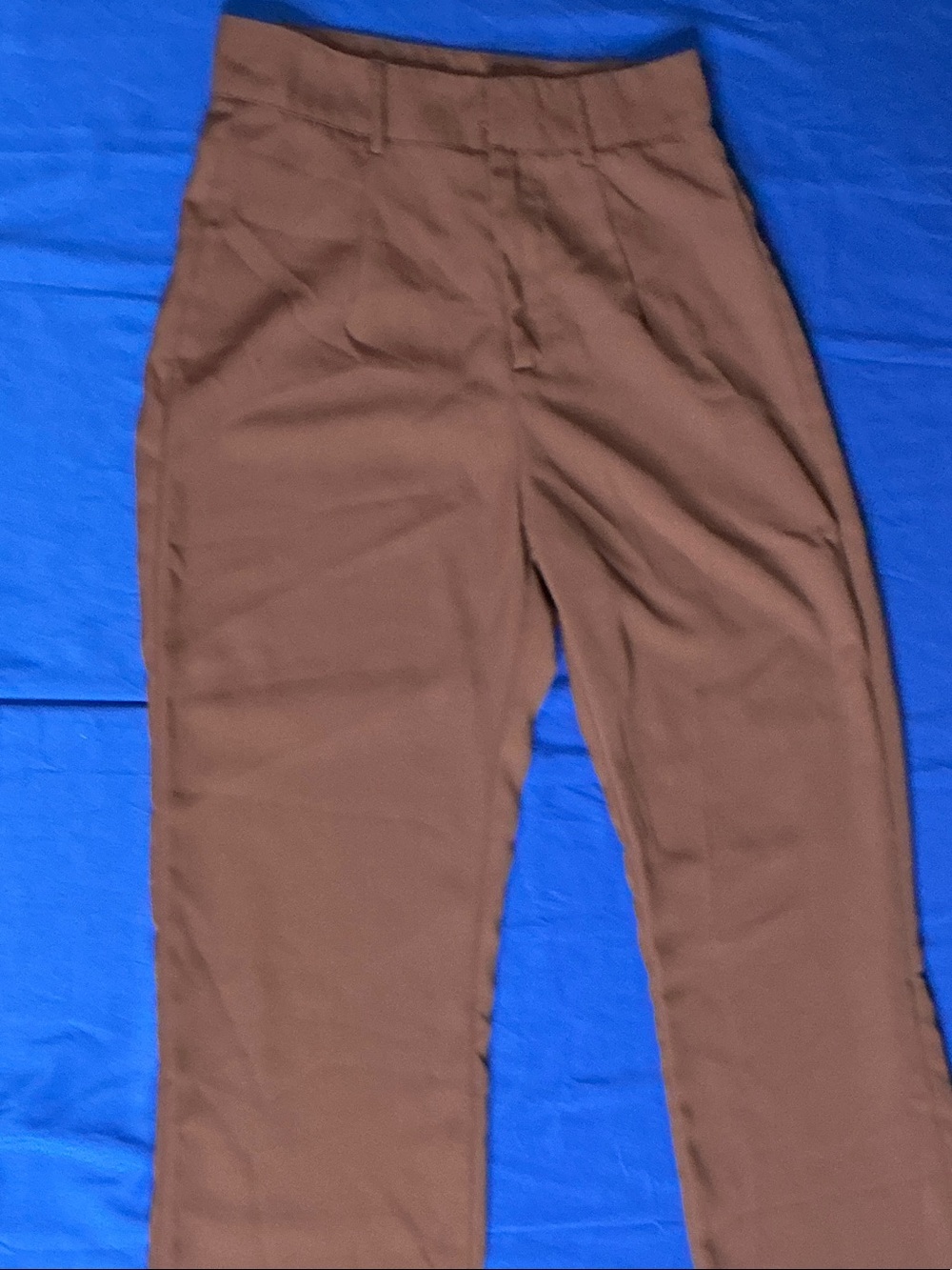 Men's Brown Straight-Leg Dress Pants